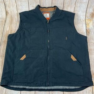 Mens Legendary Whitetails Black Vest Size 3XL Canvas Cross Trail Workwear